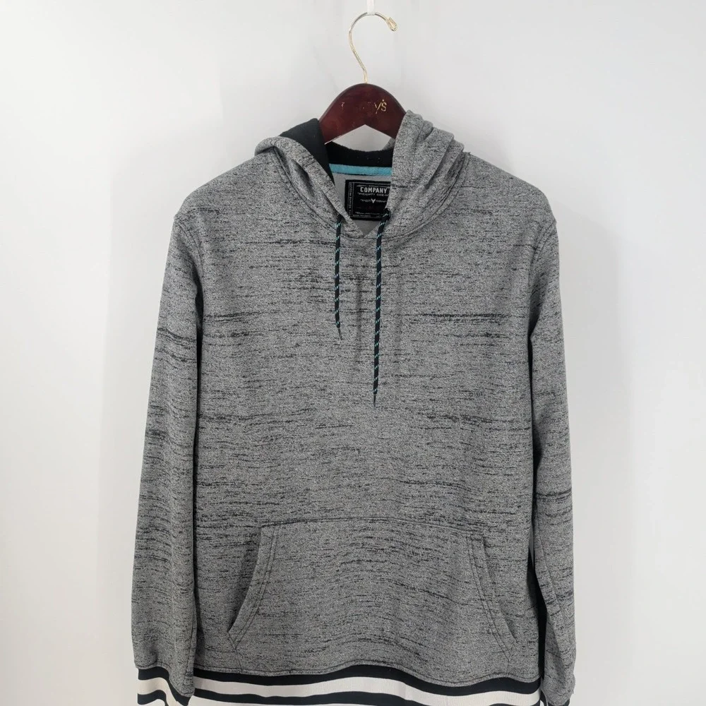 Company Eighty One Kangaroo Pocket Modern‎ Pullover Hoodie Heather Gray Size L